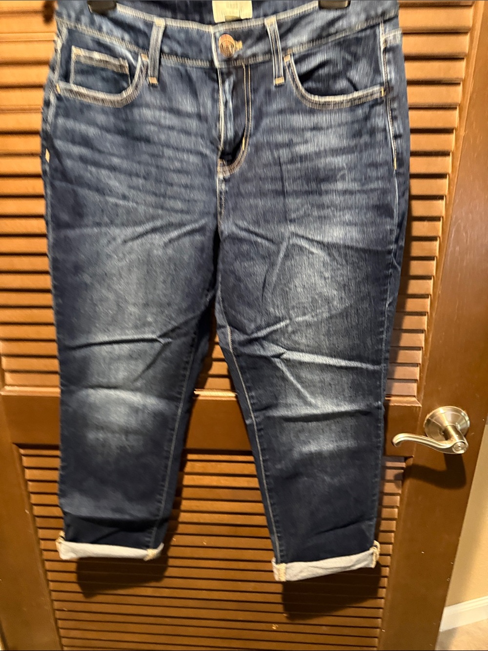 M Jeans Classic by Maurices Mid Rise Dark Blue Women’s 10 Denim Capri Jeans